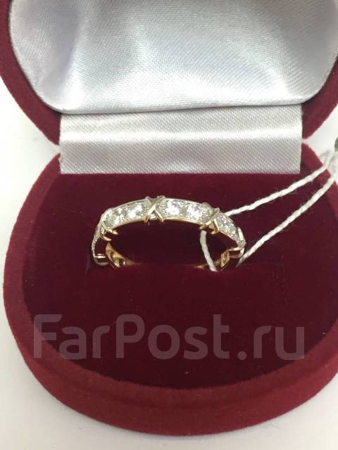 Золотое кольцо с фианитом арт. к-3027 Золотое кольцо с фианитом арт. к-3027