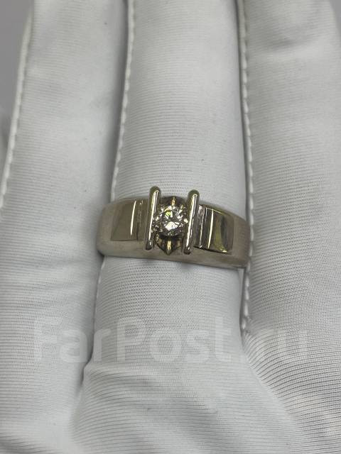 Кольцо белое золото 585 пробы с бриллиантом, арт. к-3150 Кольцо белое золото 585 пробы с бриллиантом, арт. к-3150