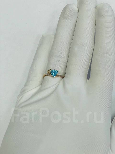 Кольцо золото 585 пробы с топазом и фианитами, арт. к-3211 Кольцо золото 585 пробы с топазом и фианитами, арт. к-3211