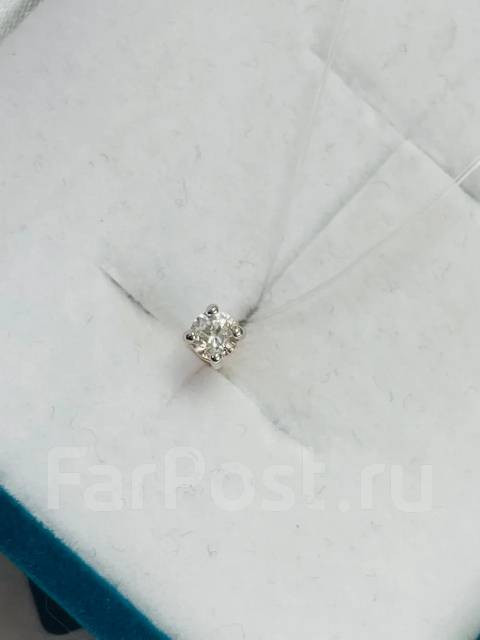 Серьга пусет моно золото с фианитом 585 пробы арт С-2649 Серьга пусет моно золото с фианитом 585 пробы арт С-2649