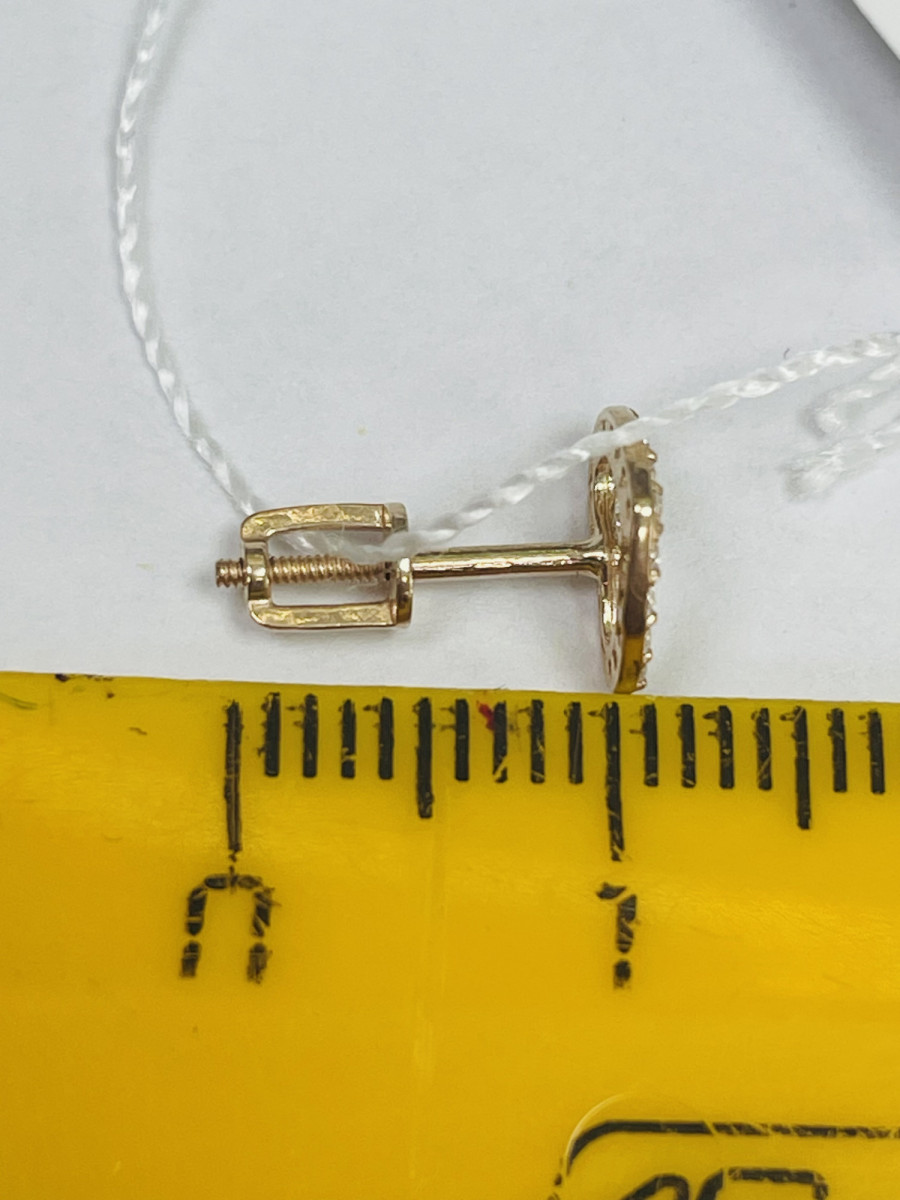 Серьги-пусеты из золота 585 пробы от "Golden Glob" арт С-2756 Серьги-пусеты из золота 585 пробы от "Golden Glob" арт С-2756