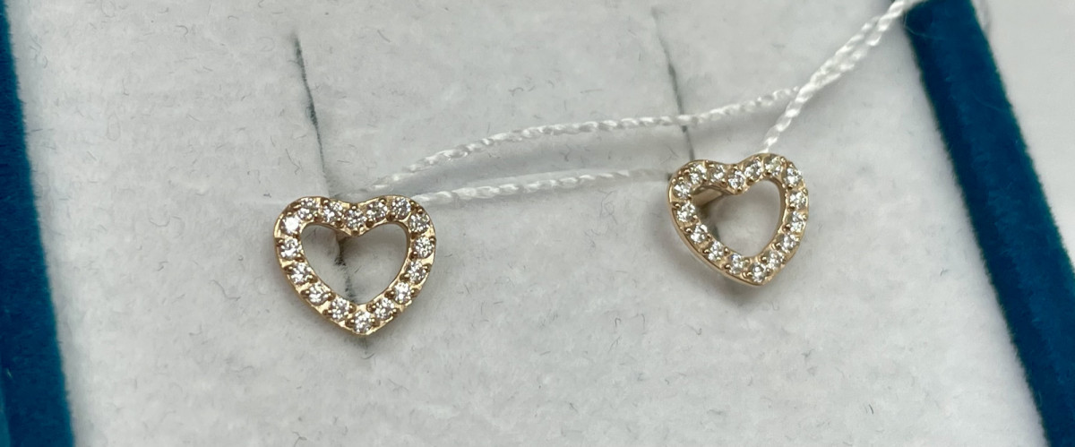 Серьги-пусеты из золота 585 пробы от "Golden Glob" арт С-2756 Серьги-пусеты из золота 585 пробы от "Golden Glob" арт С-2756
