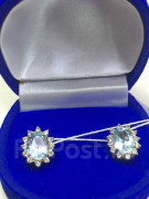  Серьги из золота с топазами 7900р/грамм арт с-2187